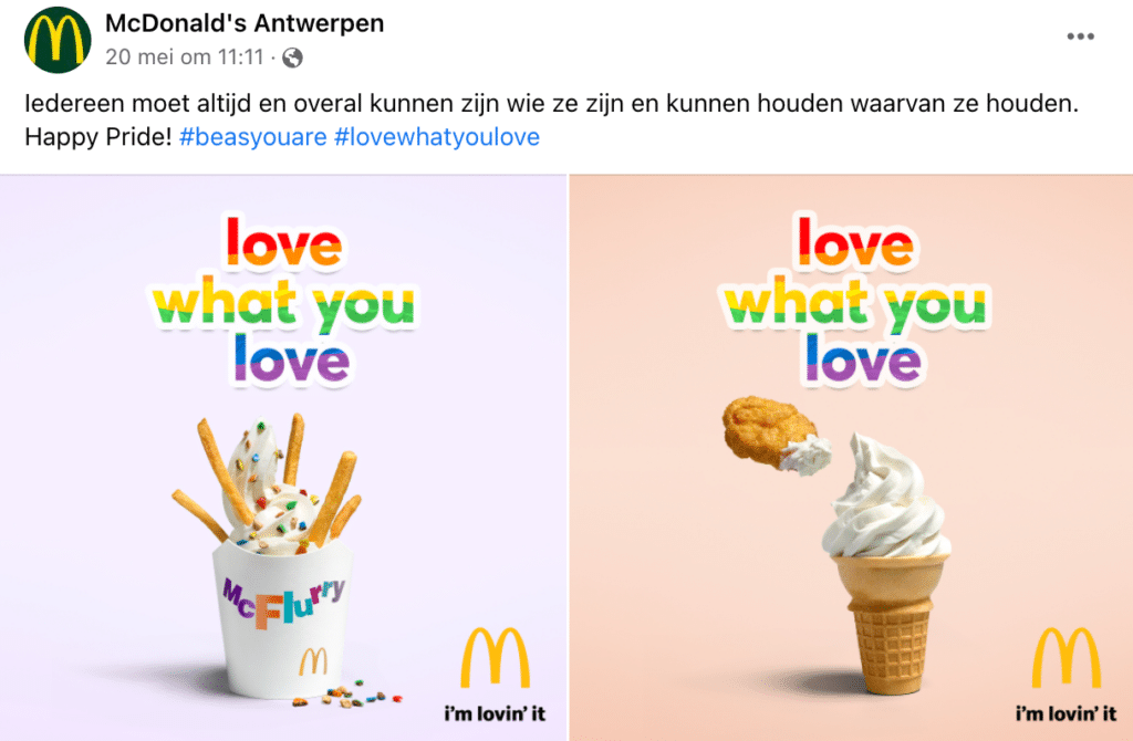 McDonald's advertising fail Pride